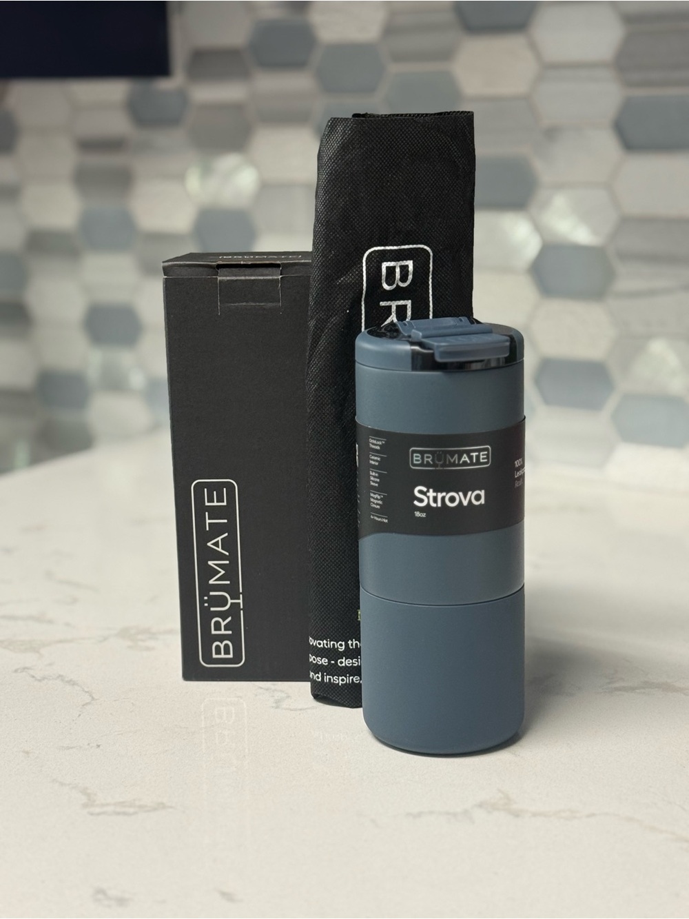 BrüMate Strova Insulated Travel Bottle — Slate Blue
